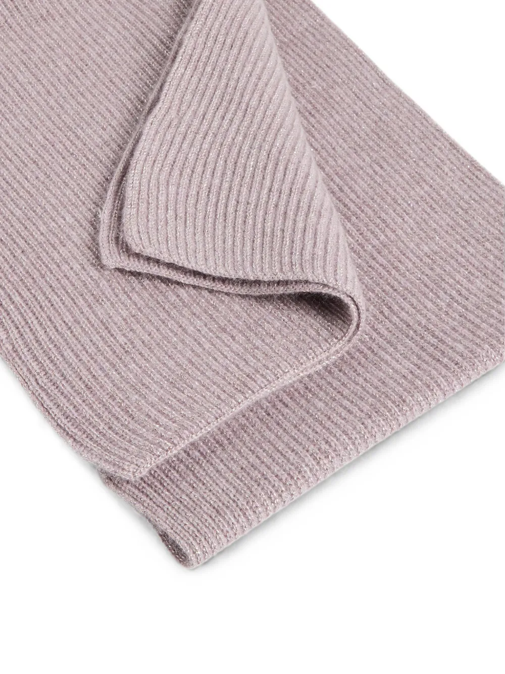 Brunello Cucinelli Kids Ribgebreide sjaal Roze