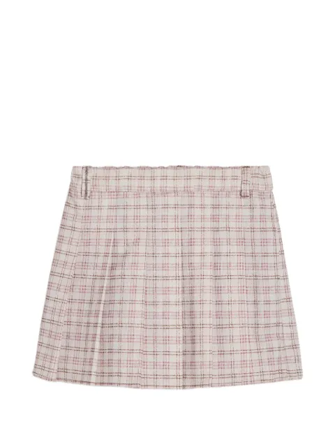 Brunello Cucinelli Kids Karierter Cordrock mit monili