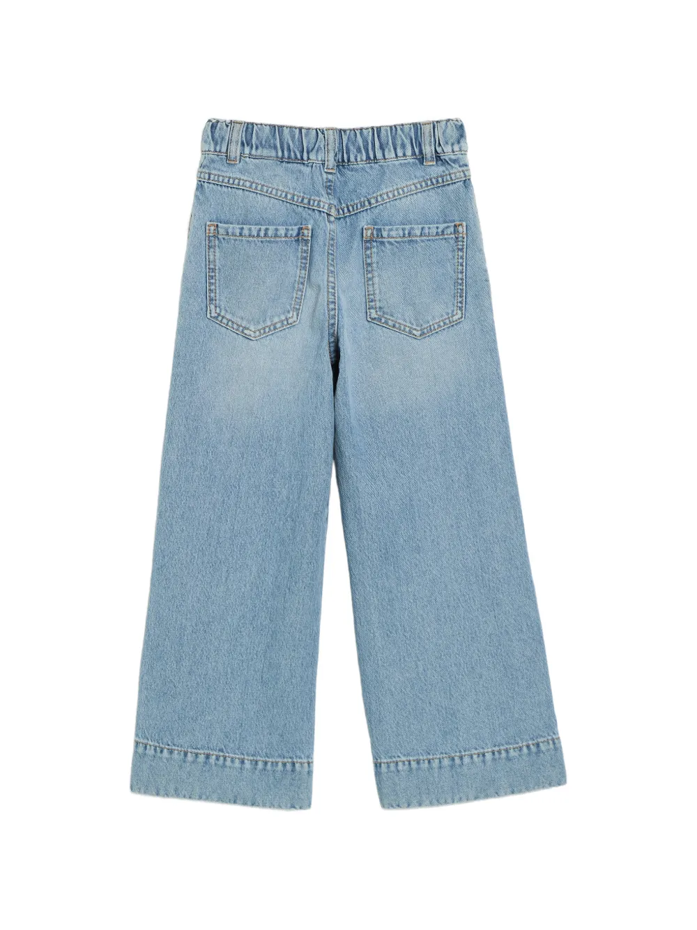 Brunello Cucinelli Kids faded-effect flared jeans Blauw