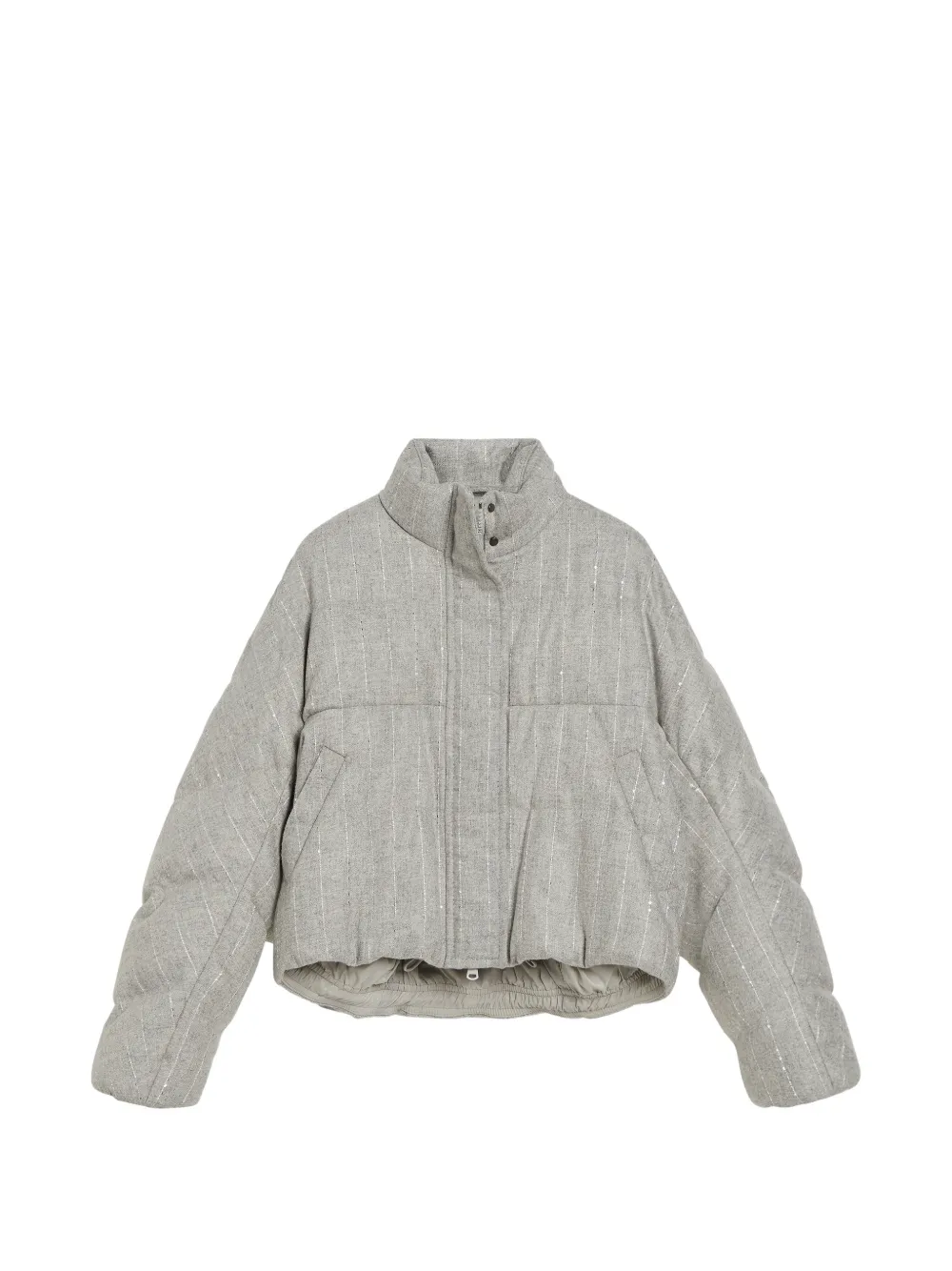 Brunello Cucinelli Kids Giacca con paillettes - Grigio