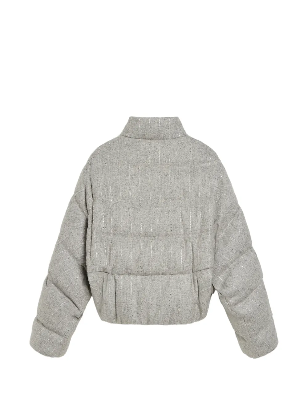 Brunello Cucinelli Kids Gewatteerd jack verfraaid met pailletten Grijs