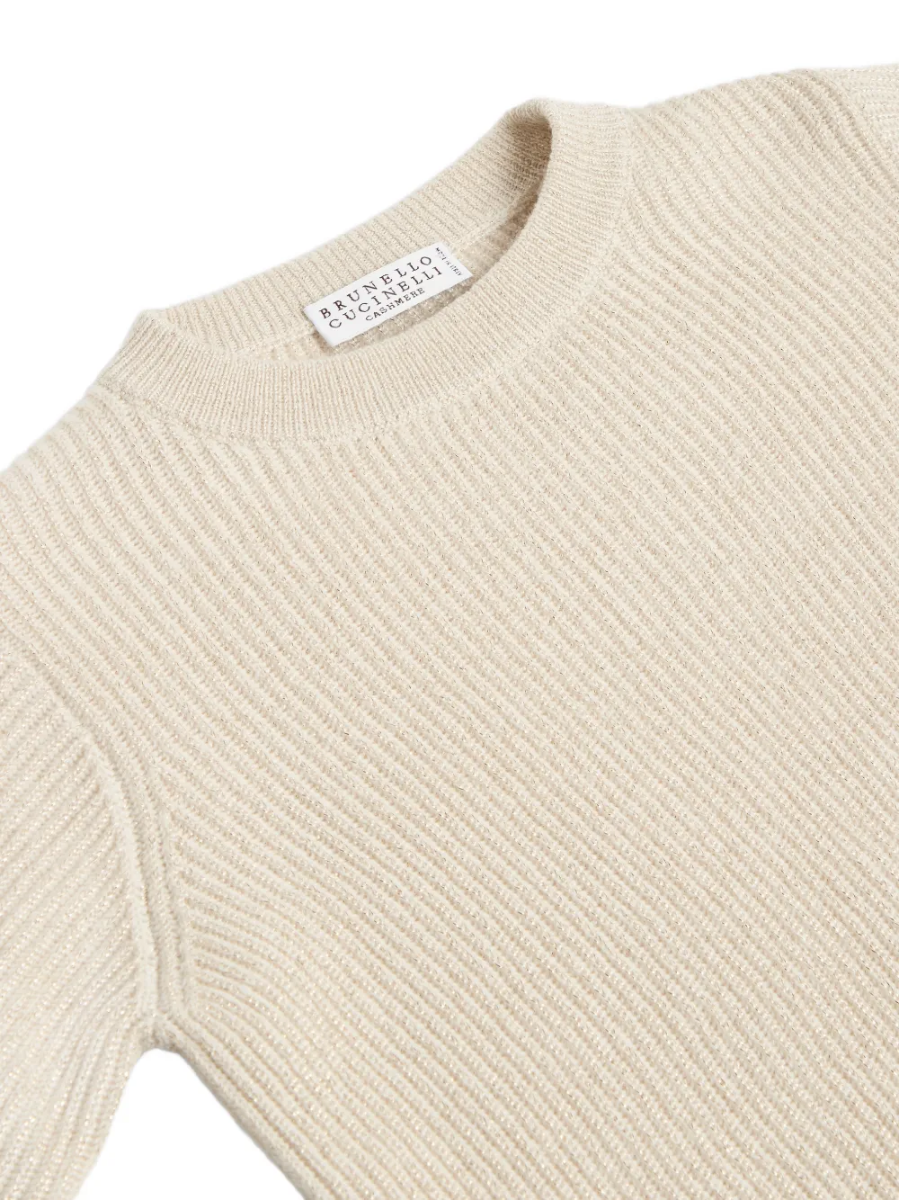 Brunello Cucinelli Kids Trui van Engels ribbreisel Beige