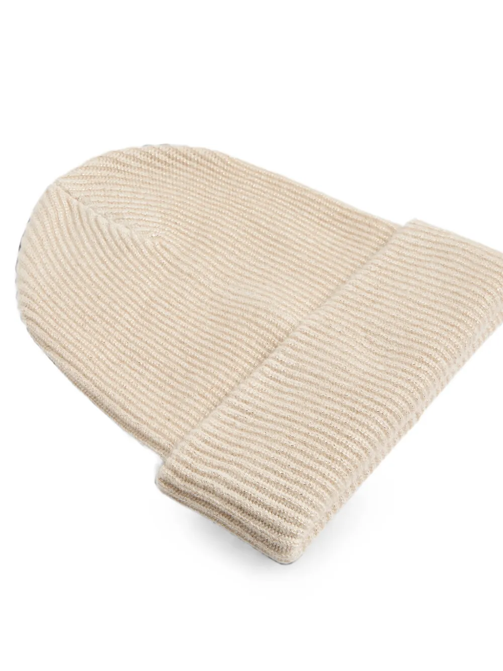 Brunello Cucinelli Kids Ribgebreide muts Beige
