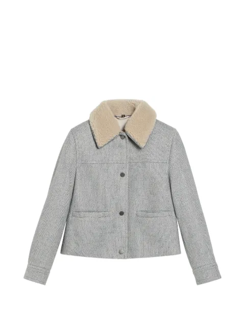 Brunello Cucinelli Kids shearling-collar bomber jacket