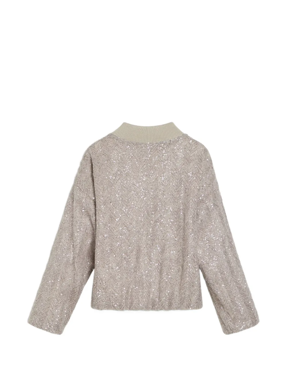 Brunello Cucinelli Kids Bomberjack met pailletten Beige