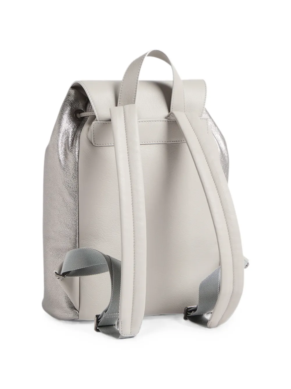 Brunello Cucinelli Kids Leren rugzak Zilver