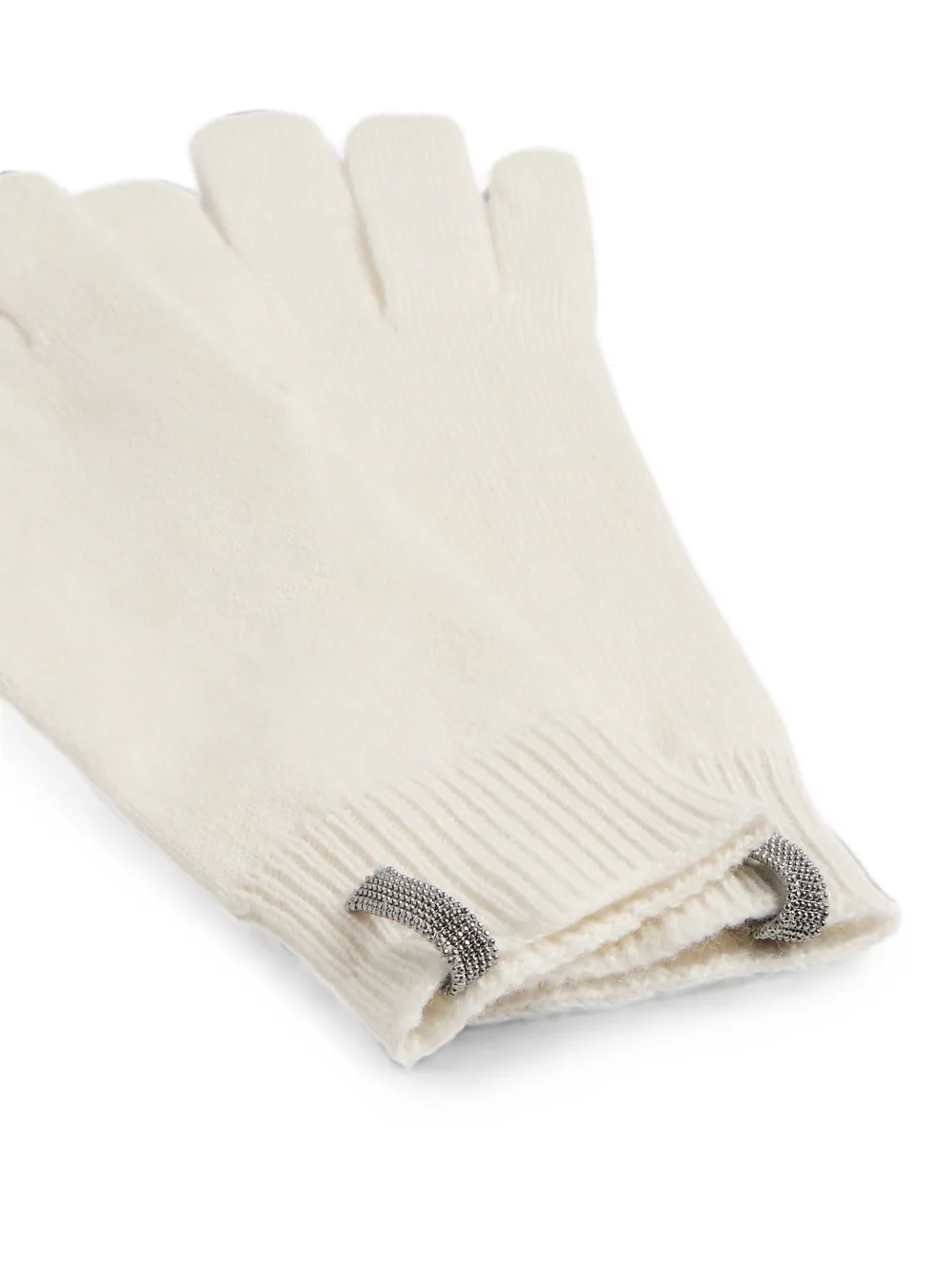 Brunello Cucinelli Kids Monili kasjmier handschoenen Beige