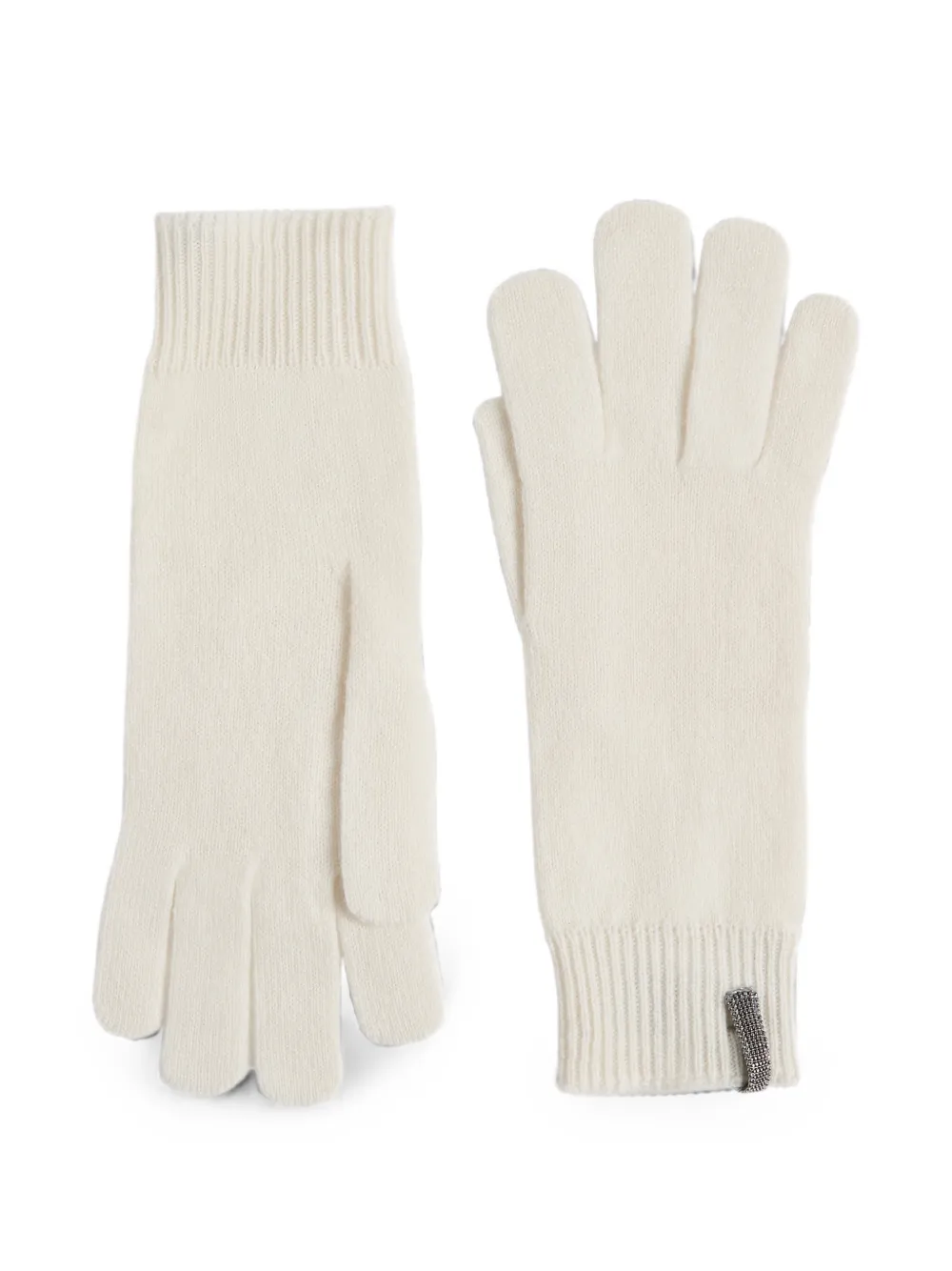 Brunello Cucinelli Kids Guanti Monili in cashmere - Toni neutri