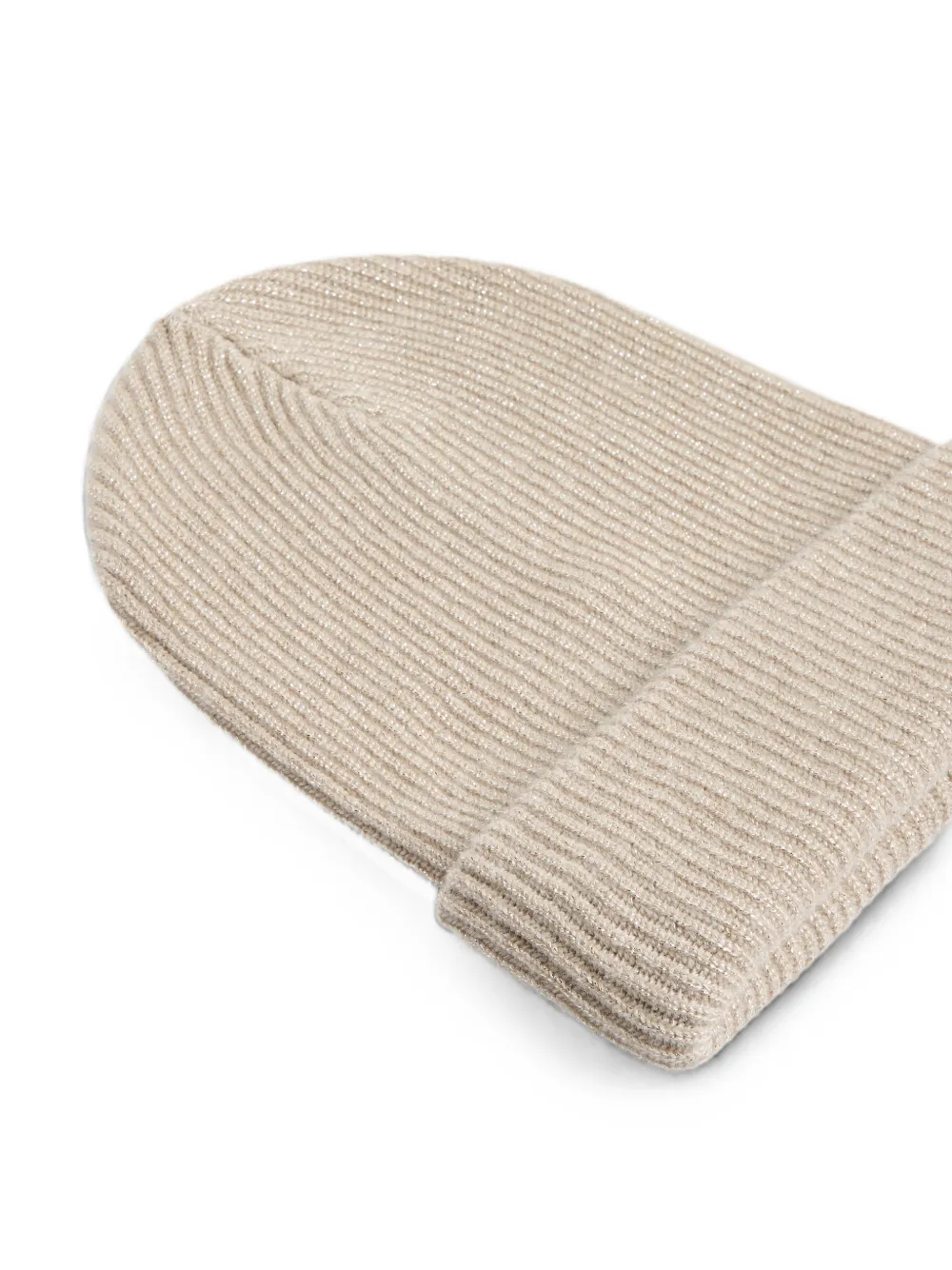 Brunello Cucinelli Kids Ribgebreide muts Beige