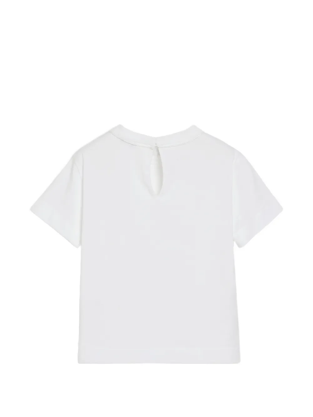 Brunello Cucinelli Kids T-shirt met biesdetail Wit