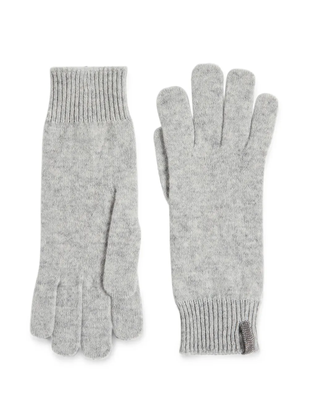 Brunello Cucinelli Kids Guanti in cashmere - Grigio