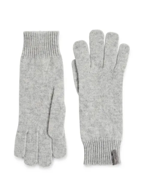 Brunello Cucinelli Kids guantes tejidos de cachemira
