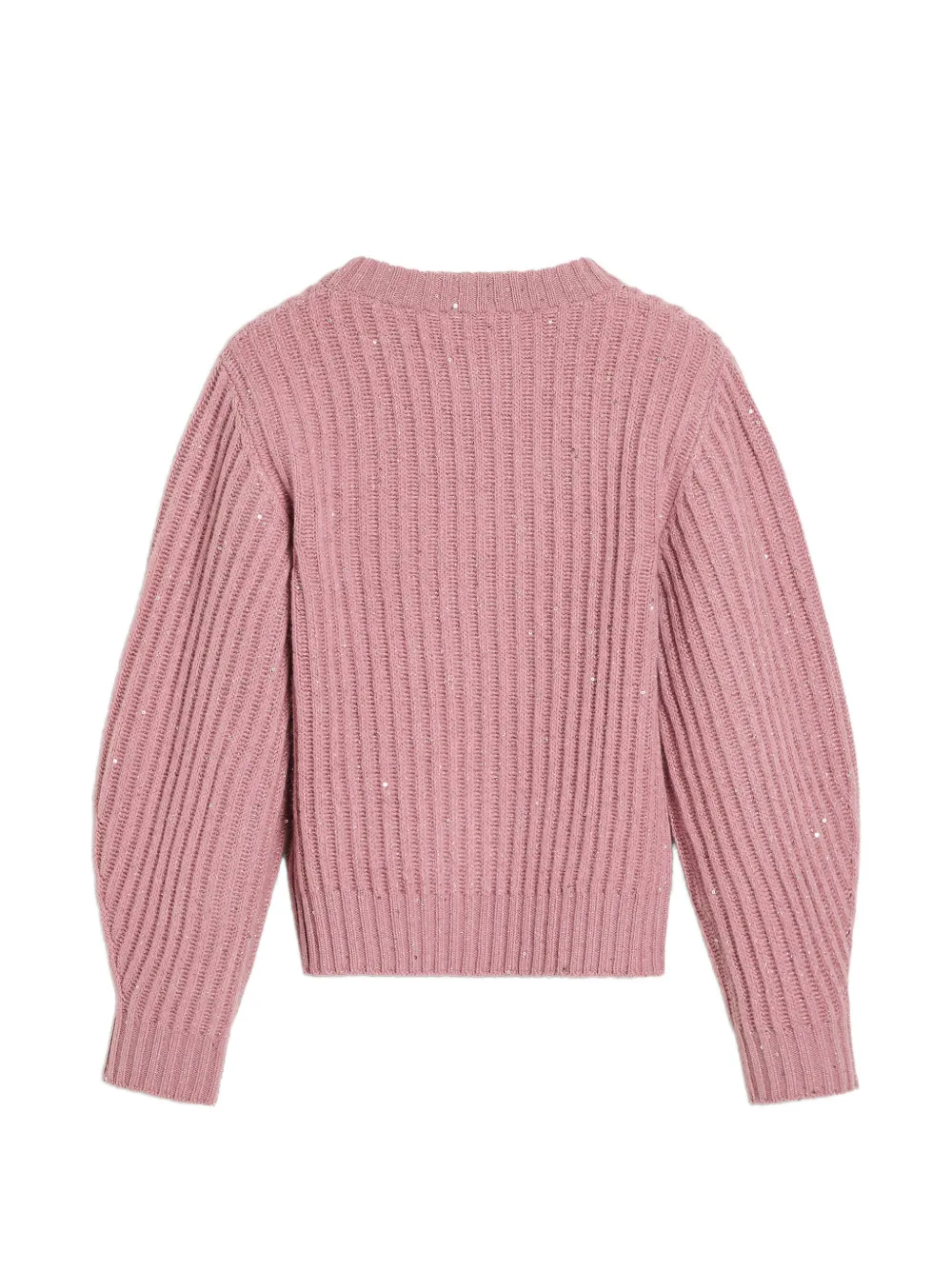 Brunello Cucinelli Kids sequin-embellished ribbed sweater Roze