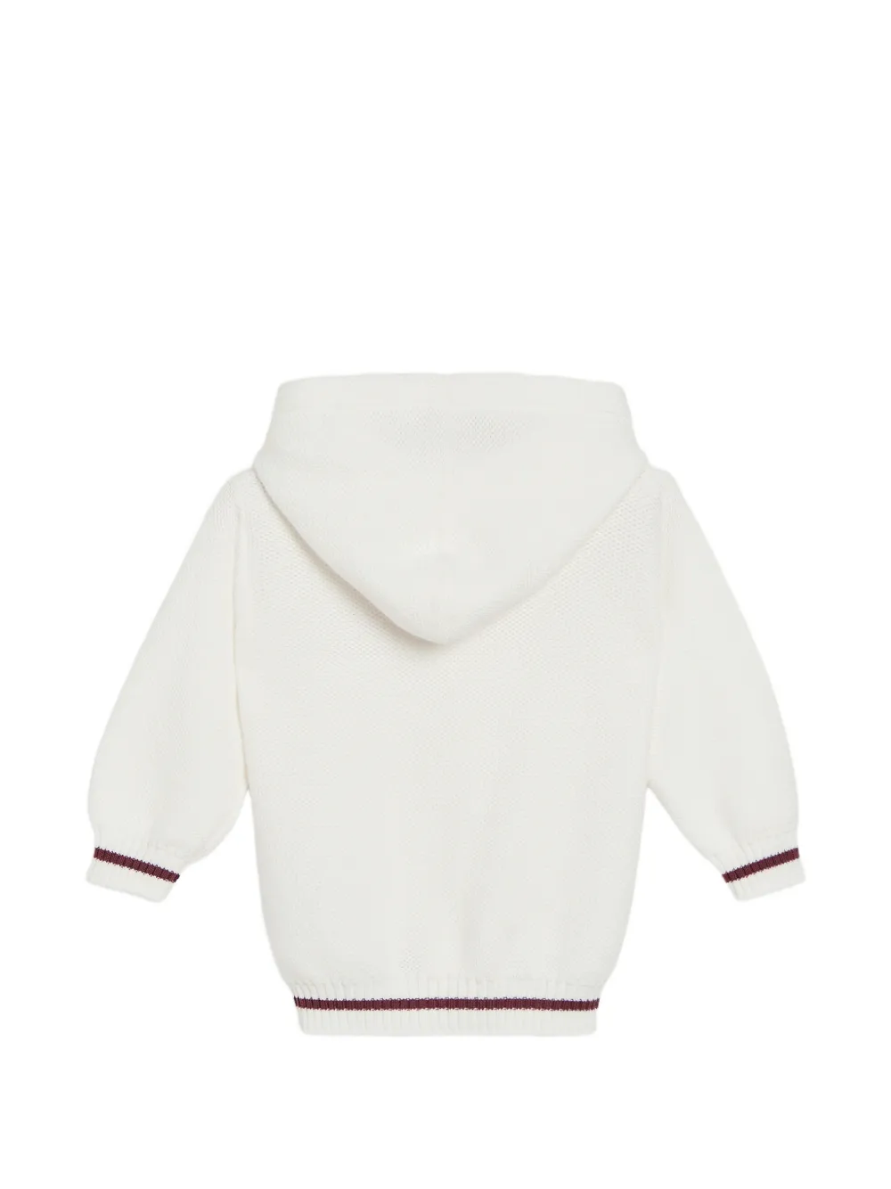 Brunello Cucinelli Kids Bernie hoodie met honingraat-stiksel Wit