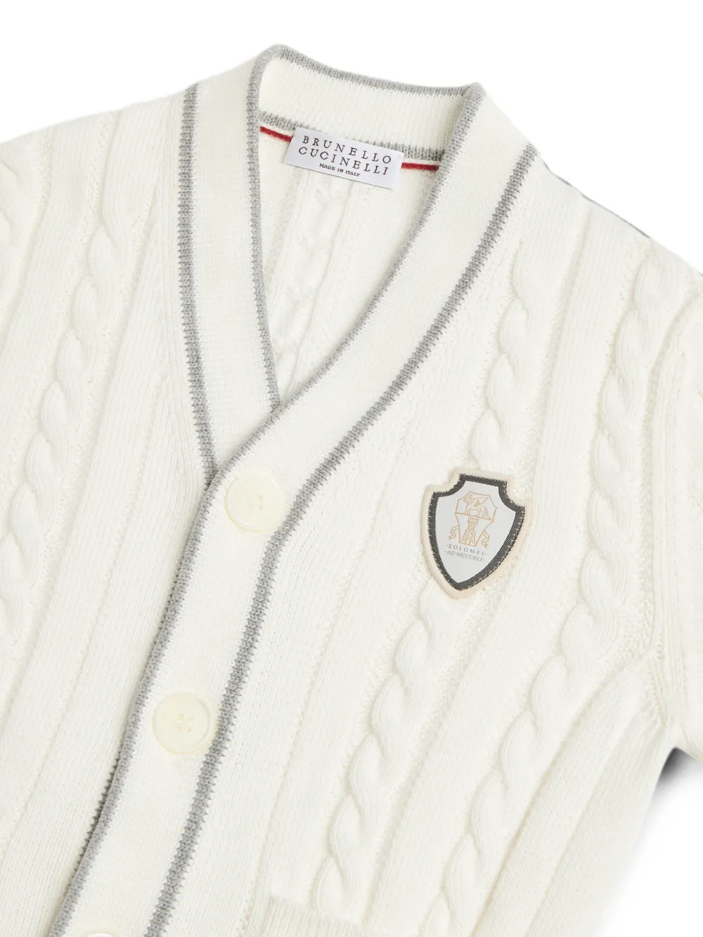 Brunello Cucinelli Kids Vest met logopatch Wit