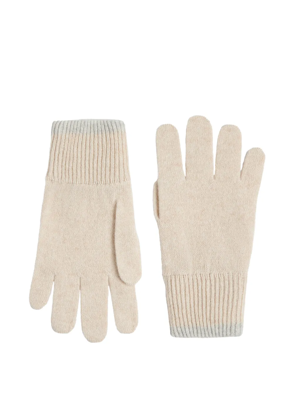 Brunello Cucinelli Kids cashmere knit gloves - Toni neutri