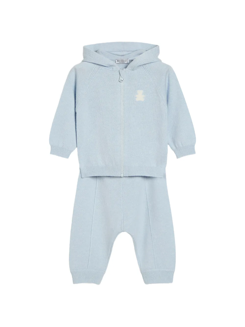 Brunello Cucinelli Kids pantalon Bernie en cachemire - Bleu Brunello Cucinelli Kids pantalon Bernie en cachemire - Bleu