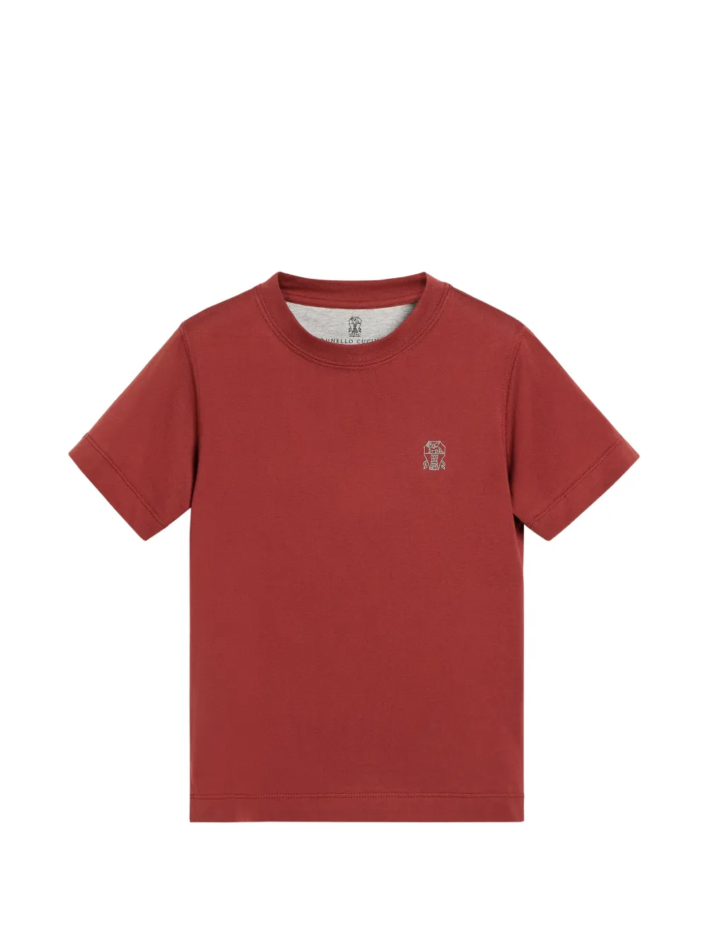 Brunello Cucinelli Kids T-shirt con logo - Rosso