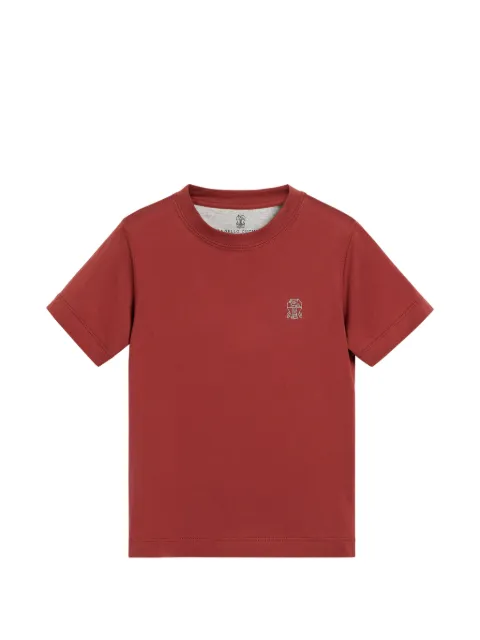 Brunello Cucinelli Kids logo-embroidered T-shirt