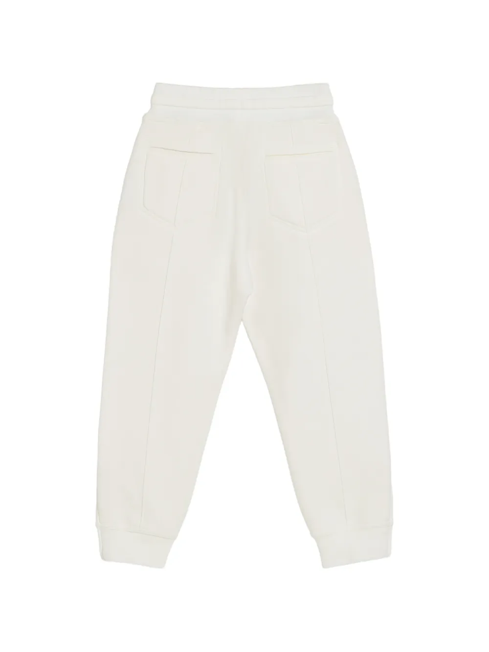 Brunello Cucinelli Kids Trainingsbroek met geborduurd logo en Crête-detail Beige