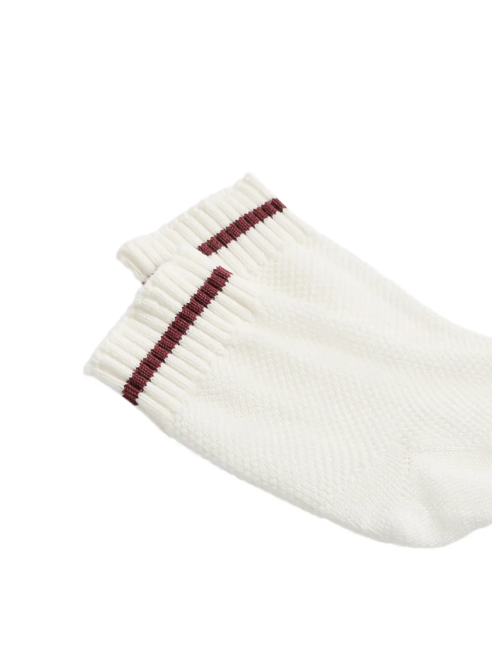 Brunello Cucinelli Kids Bernie sokken met wafelstiksel Wit