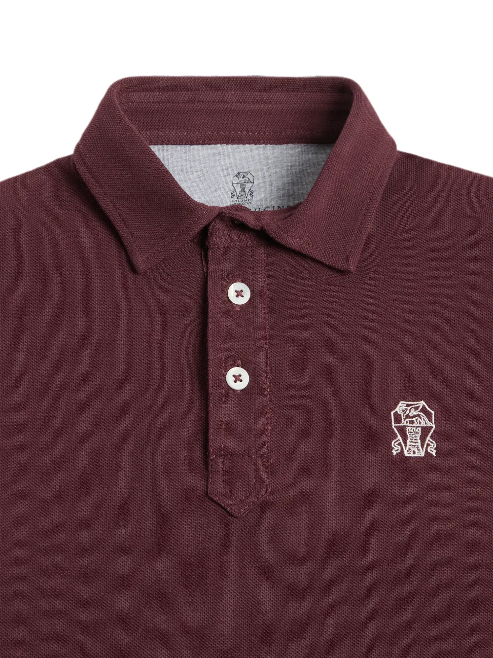Brunello Cucinelli Kids Poloshirt met geborduurd logo Rood