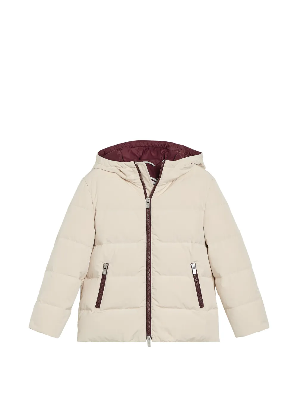 Brunello Cucinelli Kids Piumino con cappuccio - Toni neutri