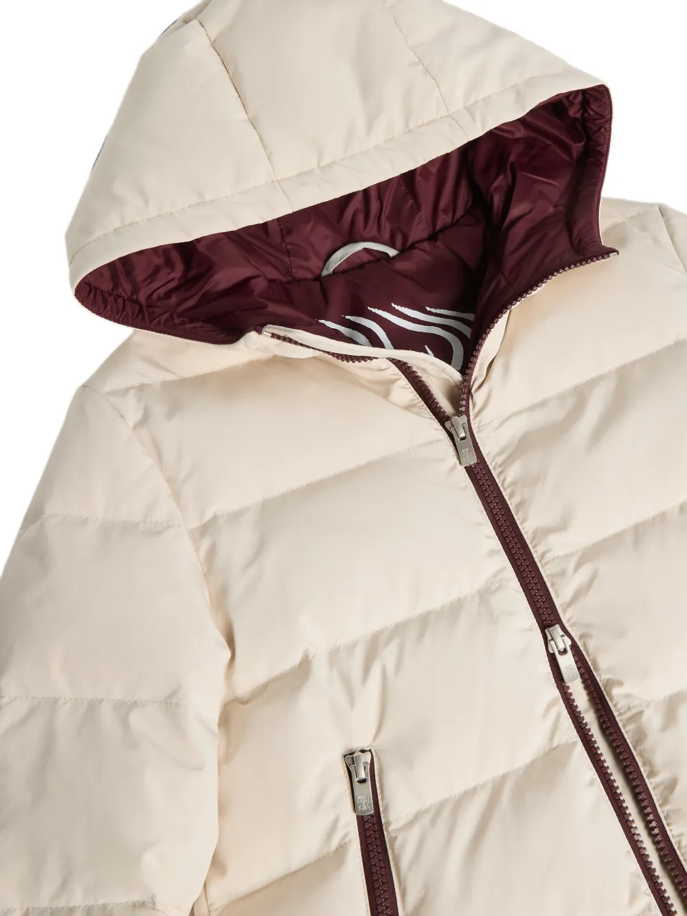 Brunello Cucinelli Kids Gewatteerd jack Beige