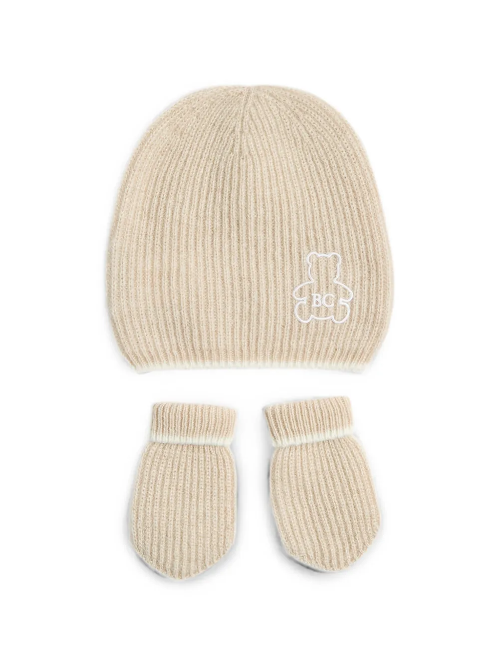 Brunello Cucinelli Kids Bernie kasjmier muts set van drie Beige