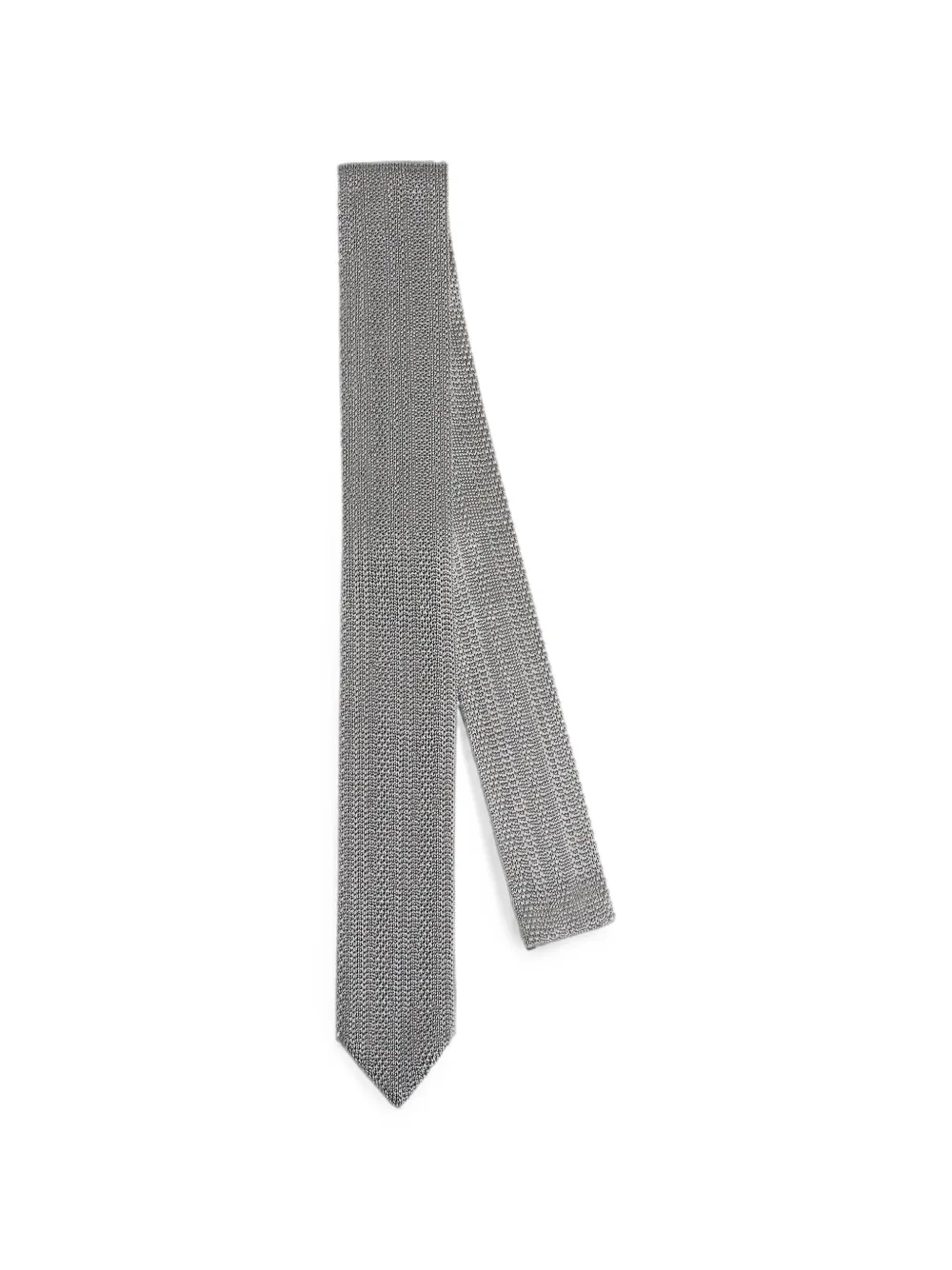 Brunello Cucinelli Kids textured-finish silk tie - Grigio
