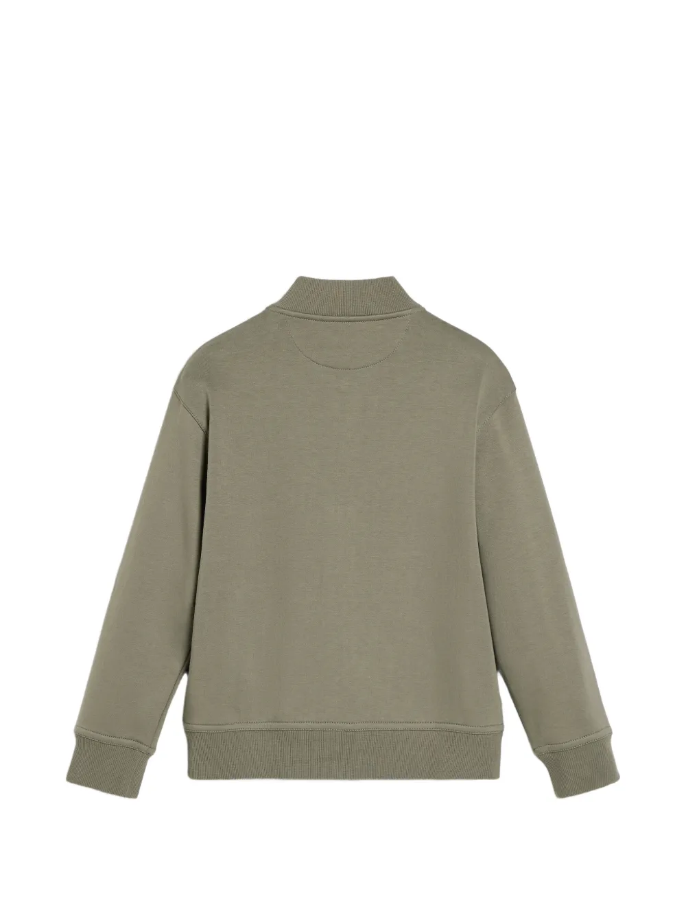 Brunello Cucinelli Kids Sweater in bomberstijl met borduurwerk Groen