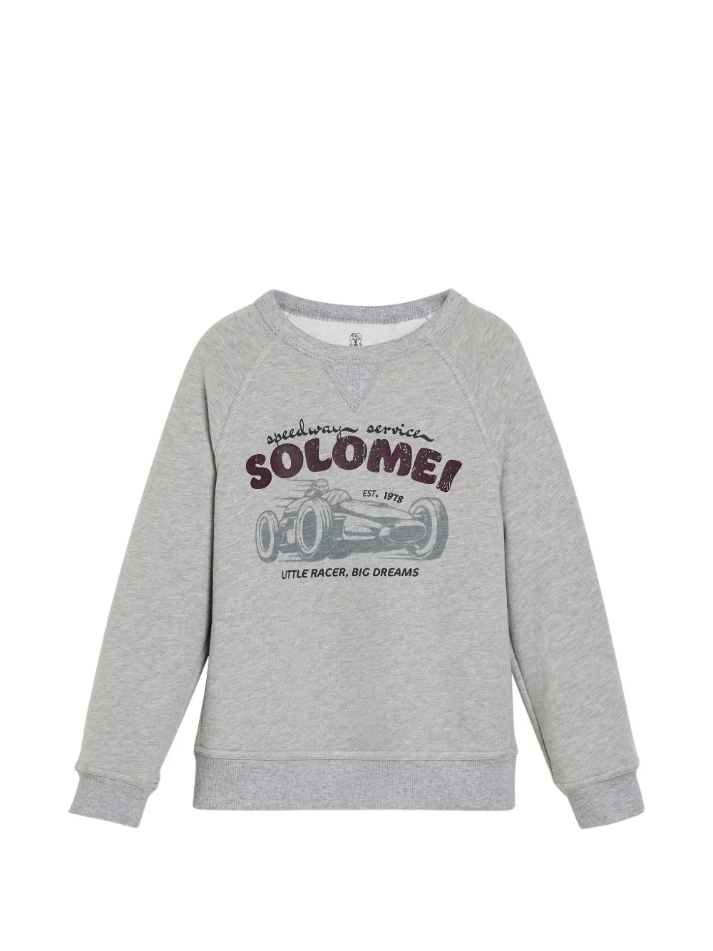 Brunello Cucinelli Kids Felpa a maniche lunghe con stampa grafica - Grigio