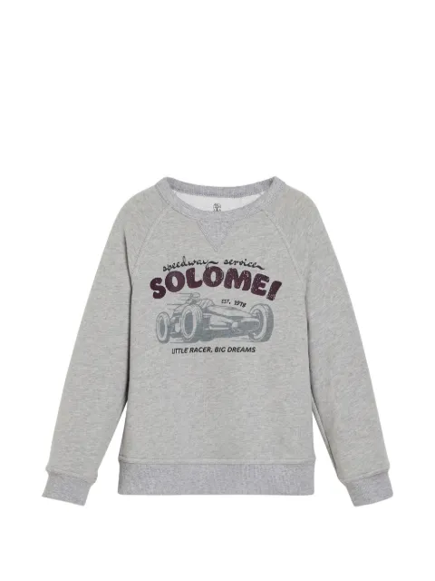 Brunello Cucinelli Kids Sweatshirt mit grafischem Print