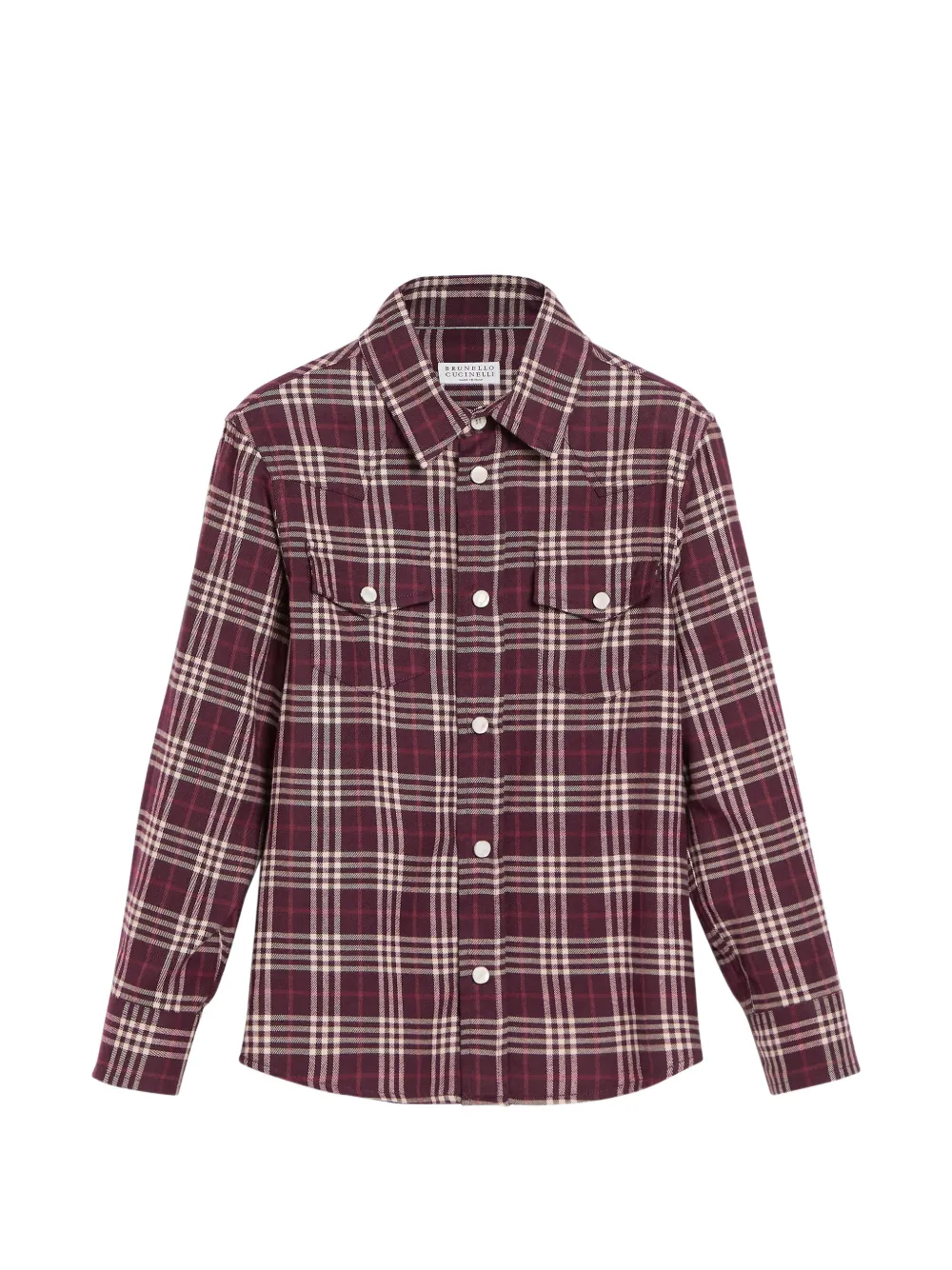 Brunello Cucinelli Kids Hemd mit Schottenkaromuster - Rot