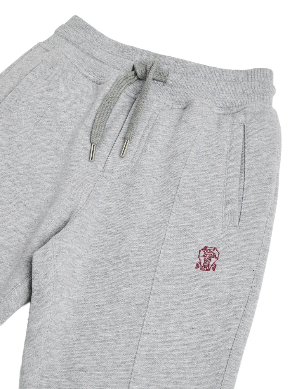 Brunello Cucinelli Kids Crête zip-cuff track pants Grijs