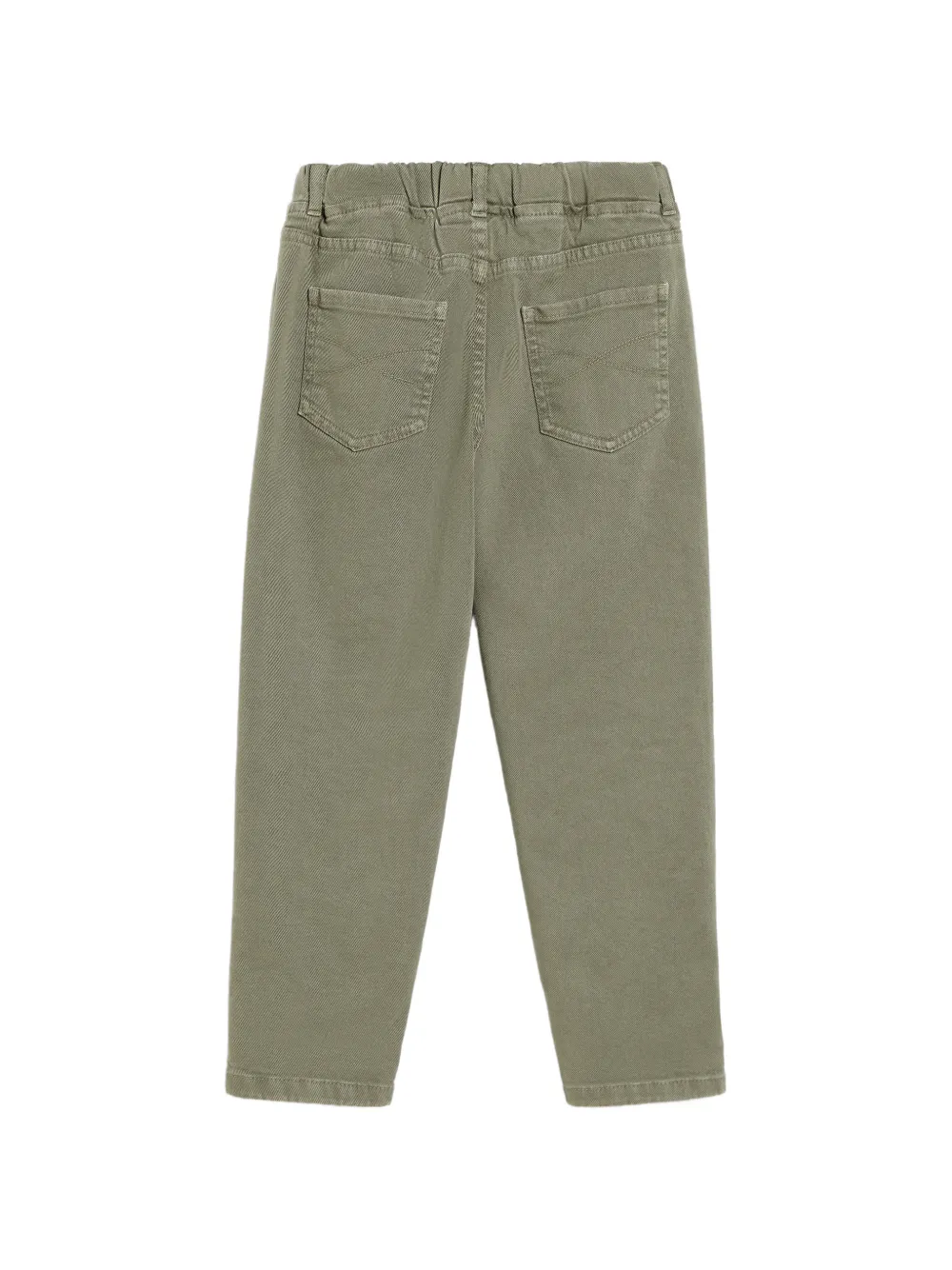 Brunello Cucinelli Kids Jeans met vijf zakken en riemlus Groen
