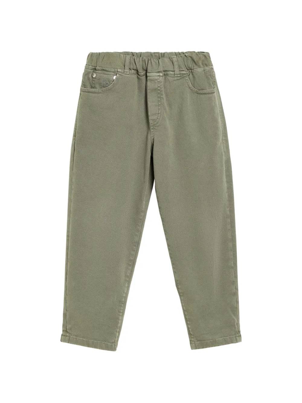 Brunello Cucinelli Kids Jeans con cinque tasche - Verde