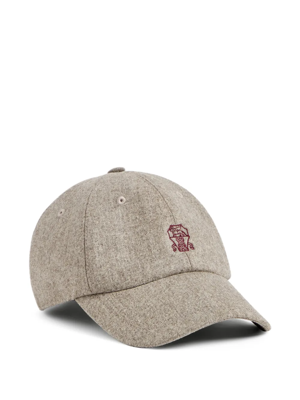 Brunello Cucinelli Kids Cappello da baseball con ricamo - Grigio