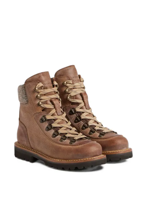 Brunello Cucinelli Kids textured leather boots