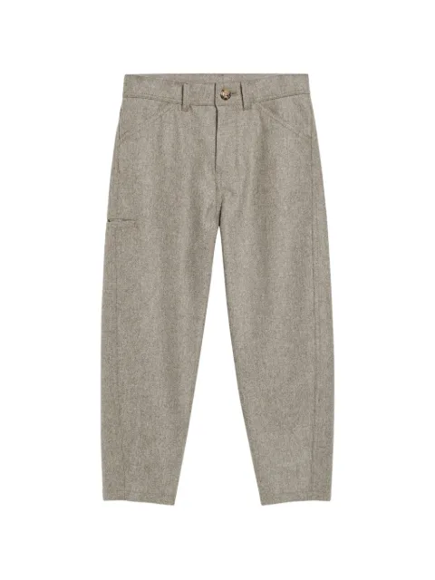 Brunello Cucinelli Kids pantalones tapered con trabillas