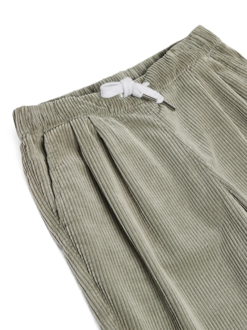 Brunello Cucinelli Kids Plooibroek met trekkoord Groen