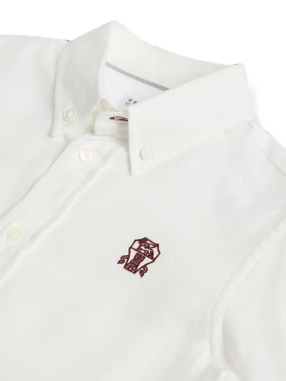 Brunello Cucinelli Kids Shirt met borduurwerk Wit