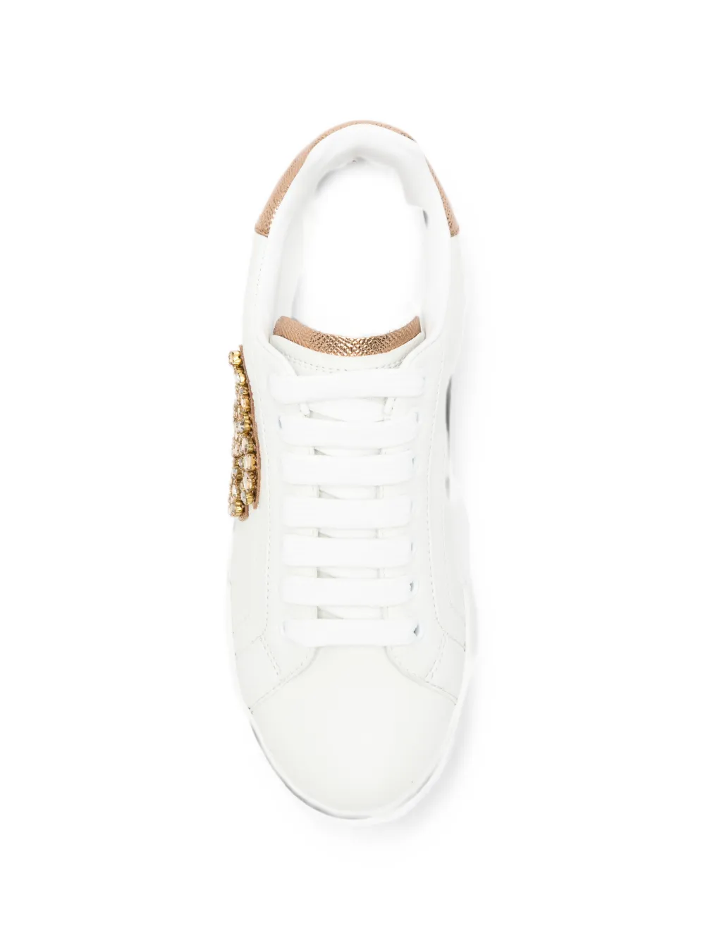 Dolce & Gabbana Sneakers verfraaid met kristallen en logo Wit