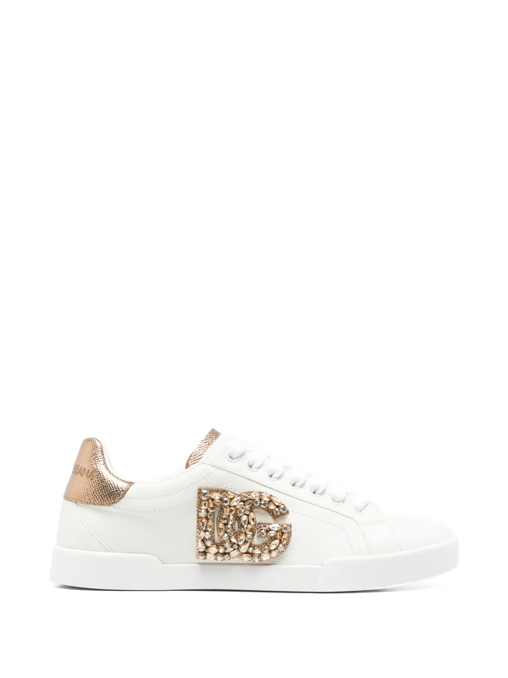 Dolce & Gabbana crystal-embellished DG logo sneakers - Weiß