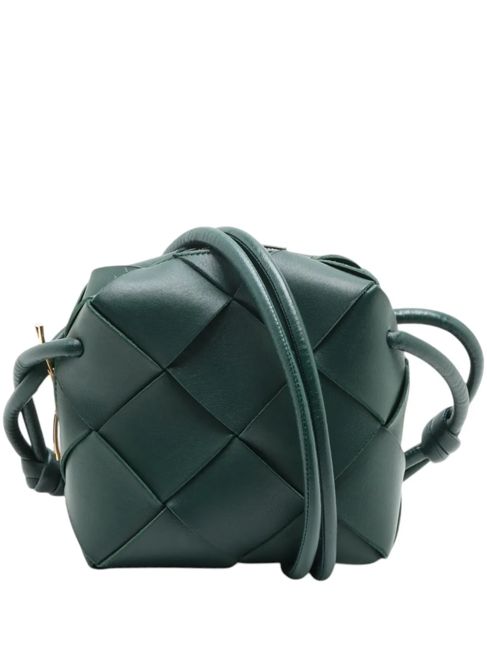 Bottega Veneta Pre-Owned 2019-2026 Mini Lambskin Intreccio Loop Camera Bag crossbody bag - Grün