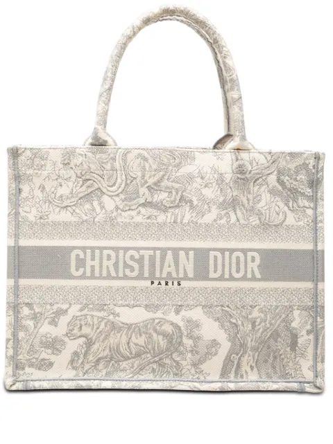 Christian Dior Pre-Owned 2020 Medium Canvas Embroidered Dioriviera Toile De Jouy Book tote bag