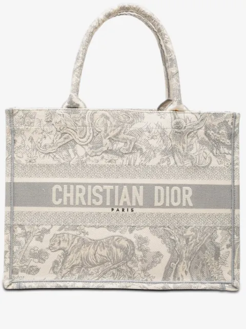 Christian Dior Pre-Owned 2020 Medium Canvas Embroidered Dioriviera Toile De Jouy Book tote bag