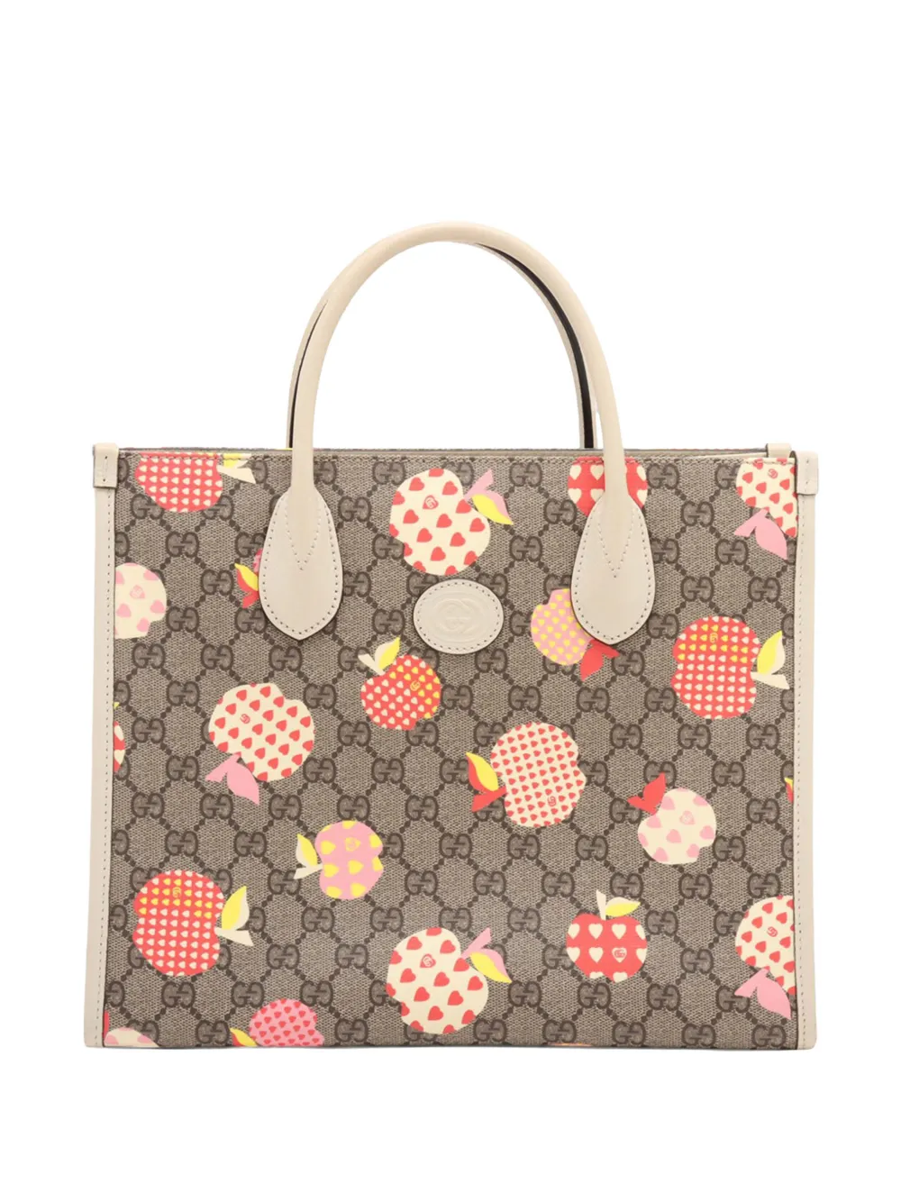 Gucci Pre-Owned 2021-2026 Small GG Supreme Les Pommes Tote satchel - Toni neutri
