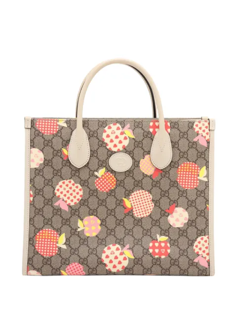 Gucci Pre-Owned 2021-2026 Small GG Supreme Les Pommes Tote satchel