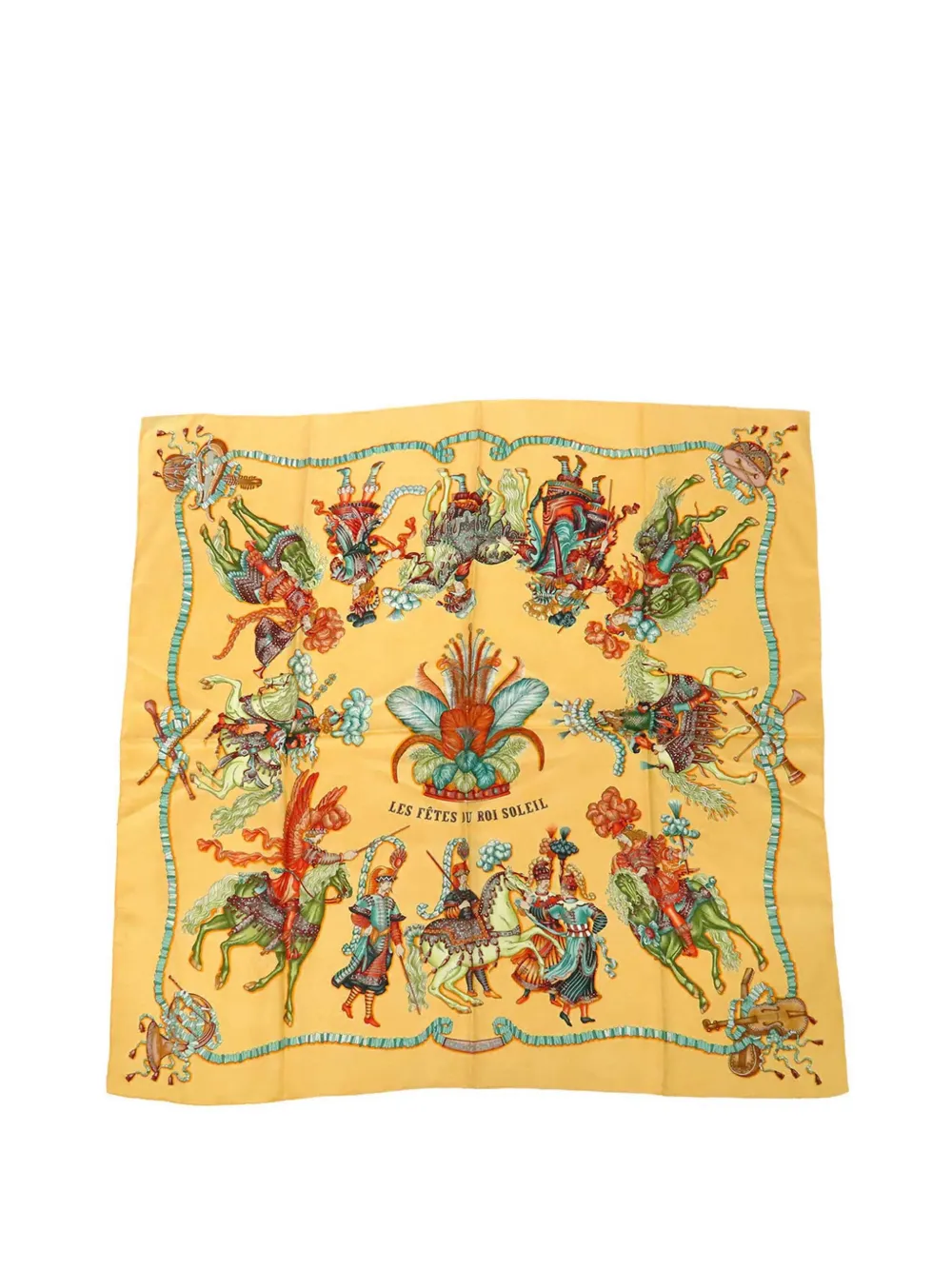 Hermès Pre-Owned 1980-2010 Les Fetes du Roi Soleil Silk Scarf 90 scarves - Gelb